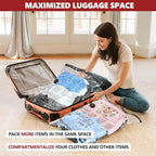 Vacuum Bags for Travel with Rechargeable Pump, 15 Combo (5L/5M/5S) Compression Packing Seal Bags for Luggage Suitcase, Space Saver for Clothing and Clothes Storage Travel