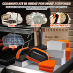 19 in 1 Griddle Cleaning Kit for Blackstone Accessories, Flat Top Grill Cleaning Kit w/Griddle Scraper, 4 Grill Stone, Griddle Brush Easy to Remove Stain - 5060