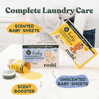 Roobi Baby Laundry Detergent Sheets. Specially Formulated for Sensitive Skin. Newborns, Infants & Toddlers Clothes. Peachy Lullaby Scent. Up to 128 Loads