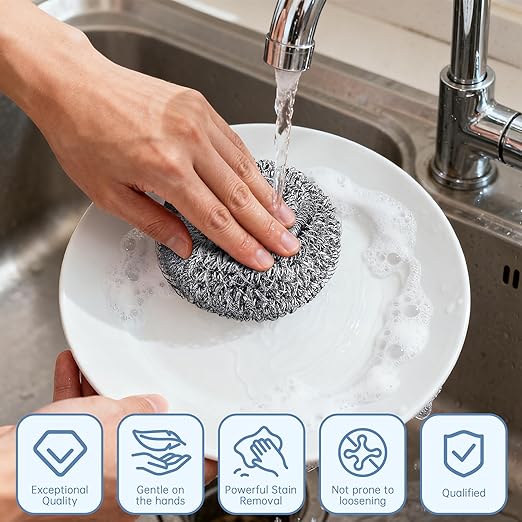 18 Pack Steel Wool Pads - Individually Wrapped Heavy Duty Scrubbers for Grill Grates, Oven Racks, Cast Iron, Pots & Pans | Industrial Strength Rust Remover, Non-Scratch Metal Scouring Pads