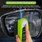 Oil-Free Car Glass Brushes, Upgrade 2.0 Clear Vision Glass Cleaner, Oil Film Cleaning Brush for Automotive Windows, Clearvision Cars Windshield Cleaner Tool (1set) (1, Green)