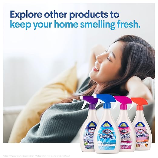 Clorox Fraganzia Refresher Spray, Hawaiian Escape Scent - Multi-Use Fabric & Linen Freshener Spray - Odor Eliminator for Home, Upholstery, Bedding, Curtains, Room, 22 Fl Oz