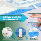 HIBAG Vacuum Storage Bags, 10 Space Saver Bags, Polyethylene (PE), Jumbo & Large Sizes, Zipper Closure, Vacuum Sealed, Ideal for Clothing & Bedding
