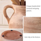 MIYUKI Rustic Kitchen Utensil Holder - 7.6 Inch Ceramic Utensil Crock for Countertop, Vintage Kitchen Counter Decor