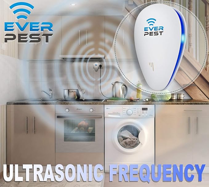 Ultrasonic Pest Control Repeller - Repel Rodents, Ants, Cockroaches Get Rid, Bed Bugs, Mosquitos, Flies, Spiders, Squirrel Bats - Eco-Friendly Safe for Humans - 2 Pack