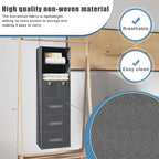 6-Shelves Hanging Closet Organizer with 5 Different Drawers, Foldable Organizers and Storage for Wardrobe, Closet& RV, Clothes and Accessories Storage, Non-Woven Fabric, Dark Gray