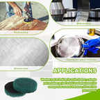 16pcs Kitchen Pads Power Scrubber Pads Set Electric Scrubber Replacement Scouring Pads fit for Dremel Versa Scouring Pads,Green