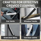 Crevice Cleaning Brush Set – 3Pcs Hard Bristle Cleaning Tools (2 Black & 1 White) for Grout, Tile Floors, Gaps & Narrow Spaces – Small Grout Scrub Brush for Bathroom, Shower, Window Tracks, Kitchen