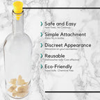 Fruit Fly Bottle Top Trap – Reusable Non-Toxic Indoor/Outdoor Catcher (Yellow, 2 pcs)