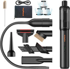 Car Vacuum Portable Cordless,25,000Pa Handheld Vacuum Cordless,70-Min Extra-Long Battery Life,Fantastic Suction, HEPA Filters, Maneuverable, Versatile Crevice Tools,for Car and Home, Black
