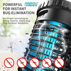 Solar Bug Zapper Indoor Outdoor, 4200V Portable Electric Mosquito Zappers Waterproof, Rechargeable Cordless Insect Fly Zapper with 4000mAh Battery, LED Light for Home, Patio, Backyard, Camping