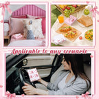 TaoBary 24 Packs Pink Bow Small Boxes of Tissues Car Facial Tissue Boxes Disposable Tissue Packs Cube Facial Tissues 2 Ply 960 Sheets for Holiday Party Bathroom Office Floral Home Decor