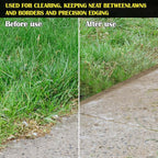 41in Lawn Edger, Half Moon Edger, Border Edger with T-Grip, Saw-Tooth for Sidewalk and Grass Maintenance