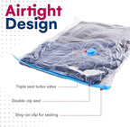 12 Pack Variety Vacuum Storage Bags for Comforters, Blankets & Clothes – Vacuum Sealed Compression Bags with Hand Pump – Space Saver Storage Bags for Bedding, Moving, Travel & Organization (6S & 6L)