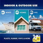 STAR BRITE Professional-Grade Mildew & Mold Stain Remover + Cleaner - Instant Contact Stain Removal, Ideal for Marine & Outdoor Upholstery