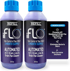 iFLO® Smart A/C Drain Line Cleaner and Drain Pan Cleaner Cartridge, Fast-Acting, Long-Lasting HVAC System Solution for Tough Clogs & Buildup, 3-Month Supply per Bottle, 2 Pack of 36oz