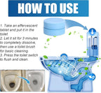 Toilet Bowl Cleaner Tablets 12-Pack, Automatic Cleaners with Bleach for Deodorizing and Descaling, Effective Against Tough Stains (White)