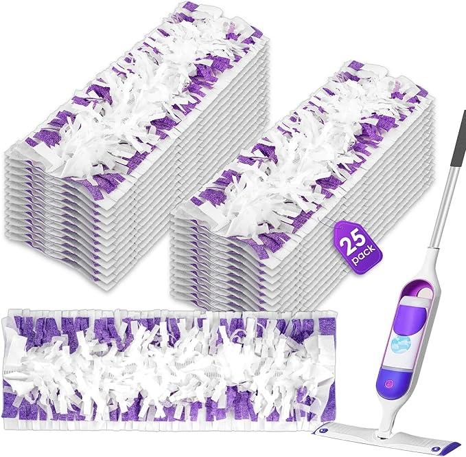 (25 Pack) Replacement Power Mop Pads for Swiffer PowerMop, Disposable PowerMop Mopping Pad Refills Compatible with Swiffer PowerMop, Multi-Surface Mop Pad Refills for Floor Cleaning