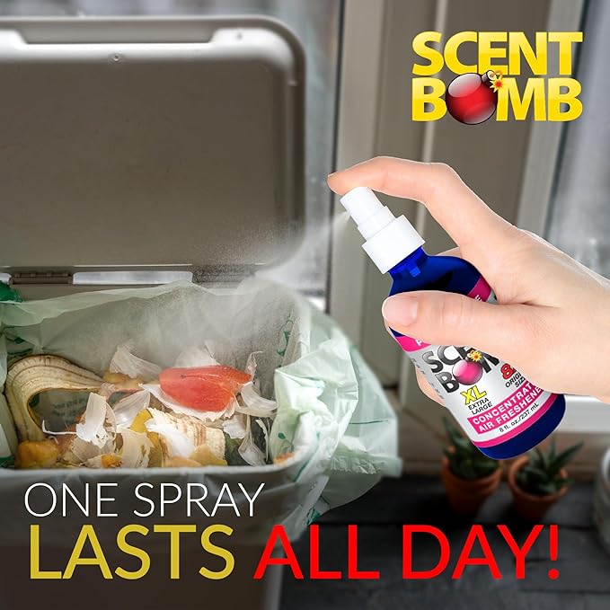 Scent Bomb Air Freshener Spray, Long-Lasting Odor Eliminator for Home & Car, Effective Deodorizer for Kitchen, Bathroom, Fresh Room Spray & Smell Neutralizer, Pomegranate Scent