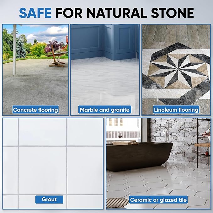 AQUA-X Grout Cleaner 16oz - Heavy Duty Tile & Grout Stain Remover for Floors, Showers & Bathrooms - Deep Cleaning Formula for Bright, White, & Sealed Grout - Non-Toxic, Easy Scrub