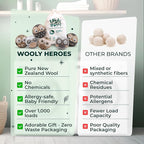 No More Dryer Sheets! XL Wool Dryer Balls 6-Pack, Reusable Laundry Softener & Static Reducer, Eco-Friendly, Long-Lasting, Safe for Sensitive Skin