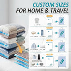Cozy Essential Travel Vacuum Storage Bags with Rechargeable Cordless USB Pump, Space Saver Bags for Luggage, Suitcase, Carry-On, for Clothes, Blankets, Bedding & Seasonal Storage,26 Combo