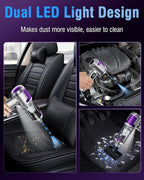 Handheld Car Vacuum Portable Cordless, 22000Pa High-Power Suction Hand held Vacuum Cleaner & Air Duster for Car Cleaning, Home, Office, Pet Hair | Multi-Nozzle, Washable Filter, LED Light