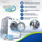 Washing Machine Cleaner Tablets, 24 Pack–Deep Cleaning Tablets for Top & Front Load HE Washer Cleaners, Descaler & Deodorizer, Septic Safe, Cleans Drum, Tub, Seal & All Internal Parts