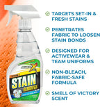 SWEAT X Extreme Stain Remover Spray for Clothes - Professional Laundry Stain Remover Spray for Performance Fabrics & Activewear - Powerful Stain Treater & Spot Remover for Clothes - 16 oz (1 Bottle)