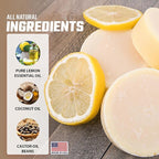 Old Town Soap Co. Lemon Dish Block Soap Bar - 3 Pack Natural Dish Soap Bar 4oz for Eco-Friendly Cleaning - Premium Dish Soap Block Alternative for Sustainable Kitchen | Made in USA