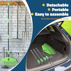 Ultra-Lightweight Leaf Rake, 16.5" Wide Head & 59" Comfort Grip Handle, Gentle Flexible Tines for Safe Use on Grass, Perfect for Yard Cleanup in Flower Beds and Narrow Areas