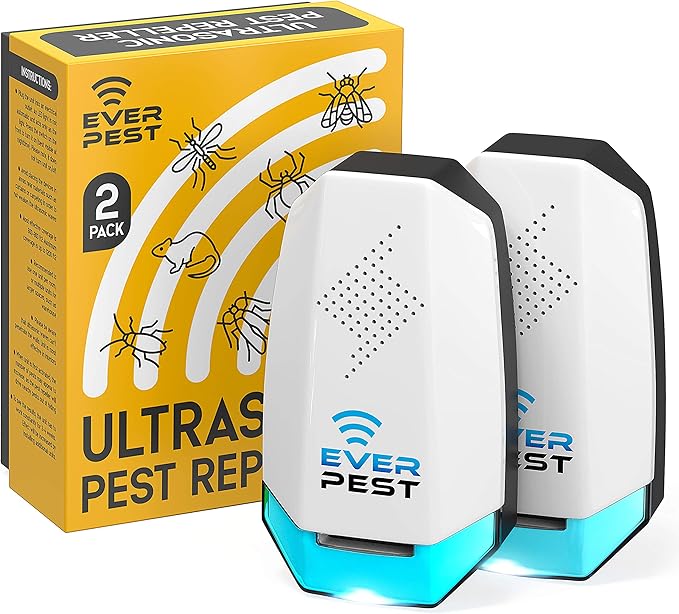 Ultrasonic Pest Control Repeller (2-Pack) Plug in Flea Rat Roach Mosquito Cockroaches Rodent Spider Scorpion Fruit Fly Insect Indoor Plug Repellent [office_product]