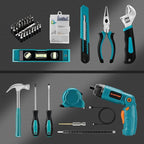 ALEAPOW 124PCS 4V Cordless Screwdriver Tool Kit Set, 6+1 Torque Setting, Adjustable 3 Position, 4Nm Electric Screwdriver, Flexible Shaft, Hand Tool Kit for Home with Storage Toolbox