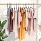 NEATERIZE Thick Heavy Duty Hangers - Grey Plastic Clothes Hangers 24 Pack - Great for Coat Hanger, Jackets Jeans & Suit Hanger for Closet - New Apartment Essentials Percheros Ganchos para Colgar Ropa