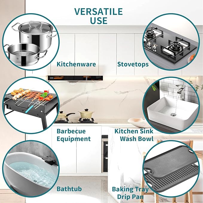 Stainless Steel Scourer Heavy Duty Scrubber Pads Steel Wool Pack of 6,40g