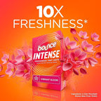 Bounce Intense Dryer Sheets, Vibrant Bloom, 80 Count, Scent Boosting Dryer Sheet Formulated to Fight Wrinkles and Static