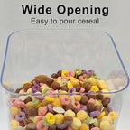 5L Cereal Dispenser Countertop with lids, Organization and Storage Containers for Kitchen and pantry, Rice Dispenser for food, Cereal, Beans, Nuts, Snack,Oatmeal, Dog Food, Bird Seed, Black, 1Pc