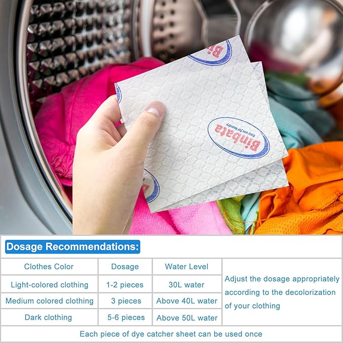 Color Grasper for Laundry 110 Count, Fragrance Free Dye Catcher Essential for Home Use, Dye Guard Grabber Sheets for Laundry in-Wash Sheets