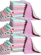 32 Pack Cleaning Cloth Kitchen Cloth, Dish Towels Super Absorbent Coral Velvet Dishtowels, Microfiber Premium Soft Tea Towels, Quick Dry Rags, Multipurpose Reusable Washcloths, Non-Stick Oil Cloths.