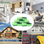 Green Multi Use Scrub Sponge. Made in Europe. 18 Pk, 4.3x2.8x1.4 inches. Odorless Heavy Duty and Non Scratch Fiber. Thick, Durable and Delicate Scrubber for Pans, Bowls, Jars, Sink, Floor
