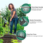 Garden Rake, 6 FT Bow Rakes for Lawns Heavy Duty, Yard Metal Rake with Adjustable Long Handle, 14 Tines Head, Gardening Tool for Loosen Soil, Gather Leaves, Level Mulch, Remove Debris