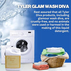 Worldwide Nutrition Bundle Compatible with Tyler Glamorous Wash Diva Laundry Liquid Detergent - Hand and Machine Washable Diva Laundry Detergent - 1.89L (64 Fl Oz) Detergent with Keychain