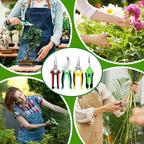 4 Pack Garden Pruning Shears, Stainless Steel Garden Shears, Gardening Shears, Garden Scissors, Clippers, Pruning Snips, Pruning Shears for Gardening Tools (Multi-color)