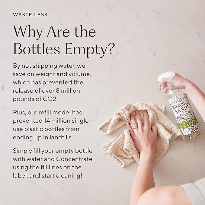 Branch Basics Ultimate Starter Kit: Natural All Purpose Cleaner, Glass, Bathroom, Foaming Hand Wash (4 Plastic Bottles + Concentrate + Oxygen Boost), Laundry Detergent, Plastic-Free Dishwasher Tablets