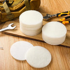 LemonRoad 5" Non Scratch Polishing Pad Hook & Loop Woven Discs, Non-Abrasive Finishing Pads, Buff & Polish Finished Surfaces, Wood Oil & Wax Application Conditioning Discs (White,30 Pcs)