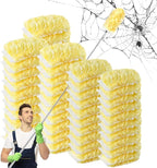 Duster Refills,Static Dust Removal Brush Disposable Replacement Head Compatible with Swiffer Duster Refills for Electronics, Furniture, Blinds, Ceiling Fans (Yellow, 30 Refills+1 Extension Pole)