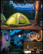 Bug Zapper Outdoor with Marquee Light, Cordless Mosquito Zapper, 4000mAh Rechargeable Electric Bug Zapper Indoor, Auto On/Off Waterproof Mosquito Trap Fly Zapper for Patio Backyard Kitchen Camping