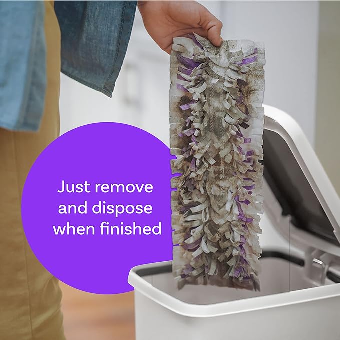 Swiffer Power Mop Refill, Floor Cleaner for Mopping Tile, Vinyl, Laminate, Wood in Home, Bathroom, Kitchen, All Purpose Multi-Surface Cleaning, 5 Pads + 1 Lavender Solution (Pack of 2)
