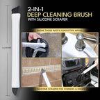 Small Cleaning Brush Set 3pcs—Crevice Brushes for Cleaning—Scrub Brushes Set with Silicone Tipped Scrub Brush—Stiff Handle Miniature Cleaning Brush for Kitchen Uensils, Tight Spaces, Tub, Shower