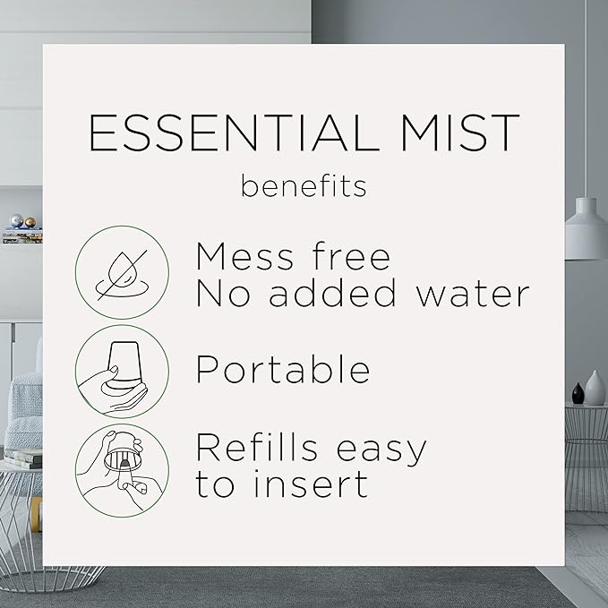 Air Wick Essential Mist Refill, 5 ct, Apple Cinnamon, Essential Oils Diffuser, Air Freshener